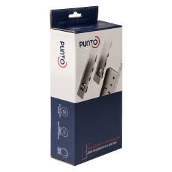 Защелка Punto (Пунто) с ручками для раздвижных дверей SH.SLQ152.011 (Soft LINE SLQ-011) BL черный