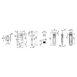 Набор Armadillo (Армадилло) для раздвижных дверей SH.LD152.KIT011-BK (SH011-BK) СP-8 хром