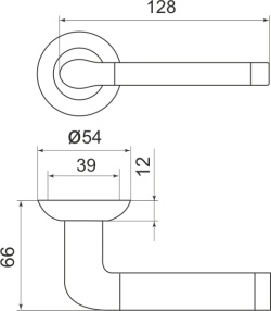 Ручка Armadillo (Армадилло) раздельная R.LD54.Stella (Stella LD28) SN/CP-3 матовый никель/хром TECH (кв. 8х140)
