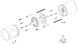 Ручка Armadillo (Армадилло) раздельная R.ART52.BALANCE FSG-39 флорентийское золото