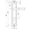Ручка Punto (Пунто) на планке HANDLE90.CRONA.18-85 (P90 8518 CRONA) СP хром